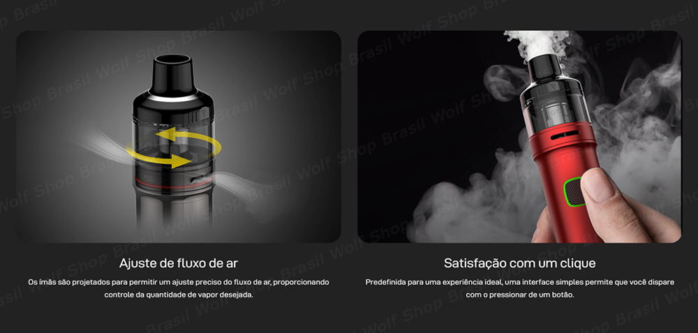 Features Pod System Vaporesso GTX Go 40 na Wolf