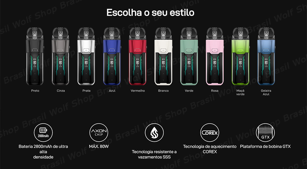 Cores Pod System Vaporesso LURE XR na Wolf