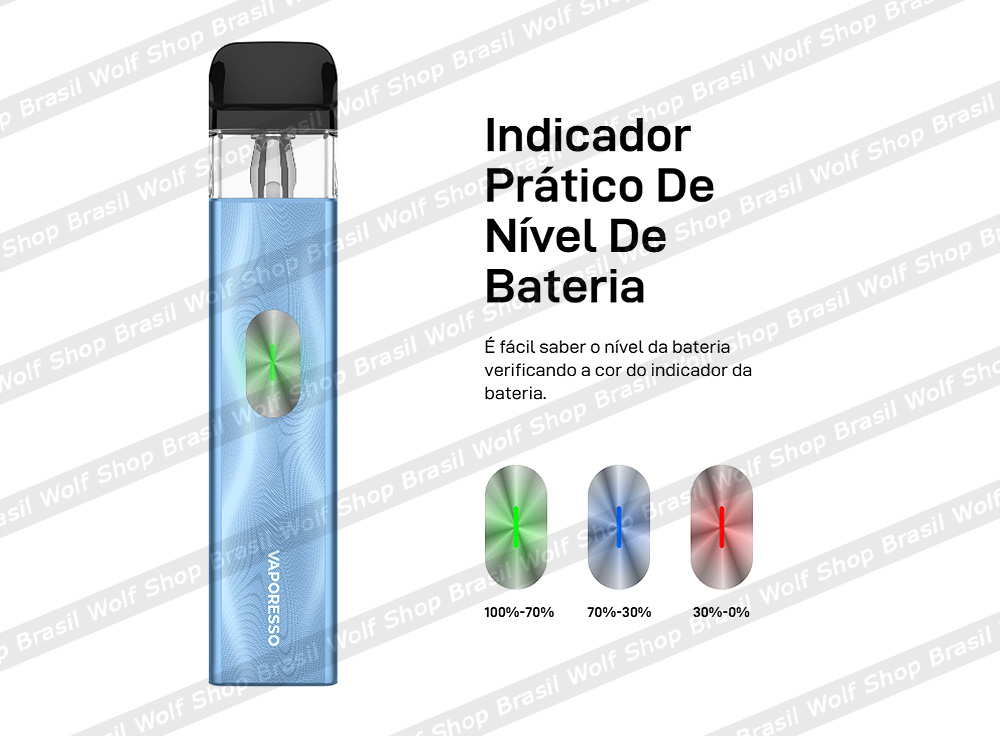 Indicador Pod System Vaporesso Xros 4 Mini na Wolf