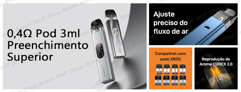 Tecnologias Pod System Vaporesso Xros 4 Mini na Wolf