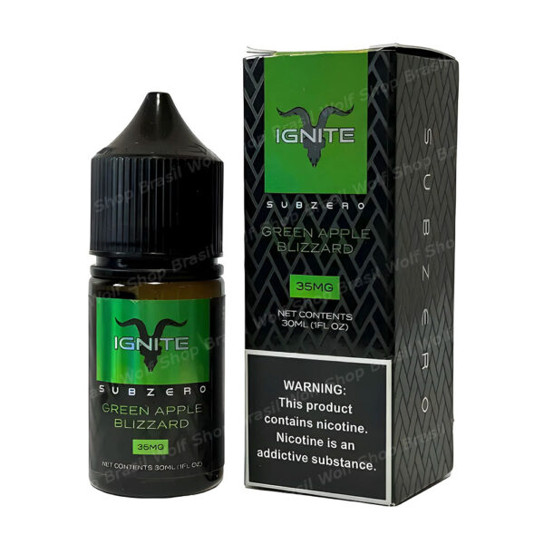 Nicotine-Salt-Ignite-Subzero-30ML-35MG-Green-Apple-Blizzard-na-Wolf