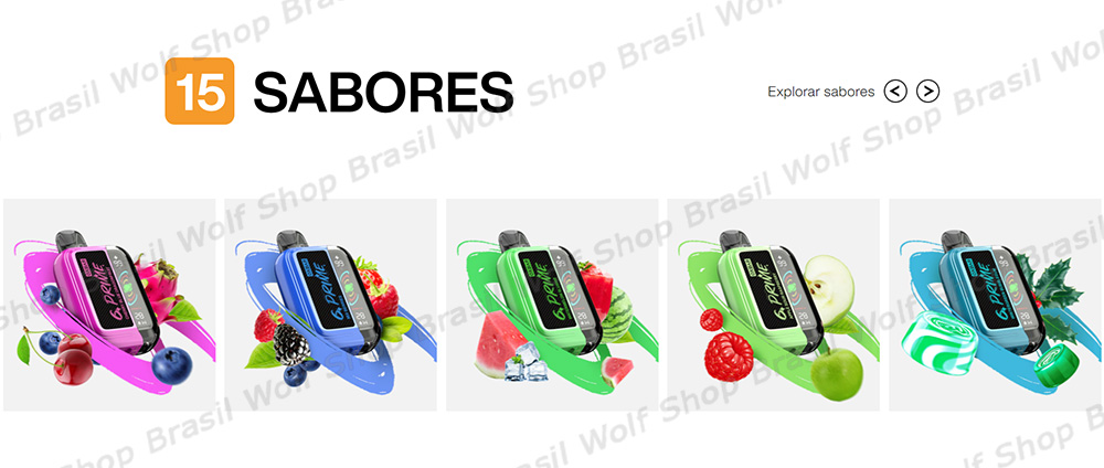 15 deliciosos Sabores no Pod Descartável OXBAR G PRIME na Wolf Shop Brasil