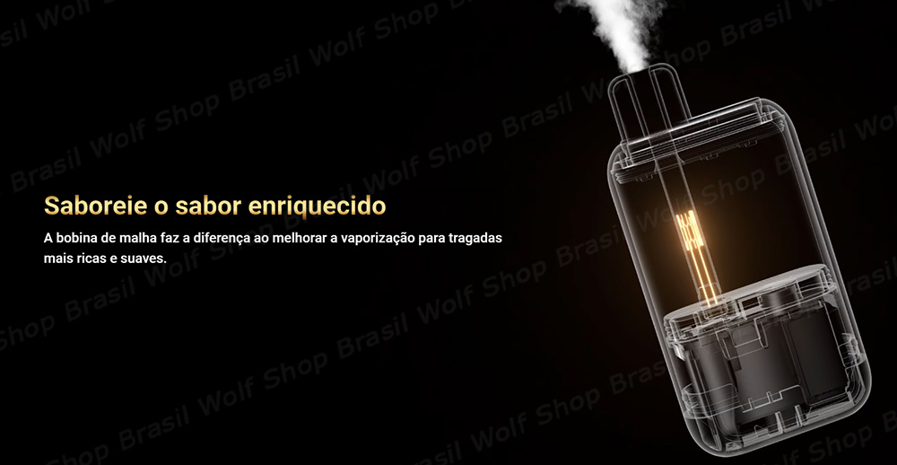 Bobina Mesh Coil que eleva o Sabor ELFBAR BC10000 BLACK GOLD na Wolf Shop Brasil