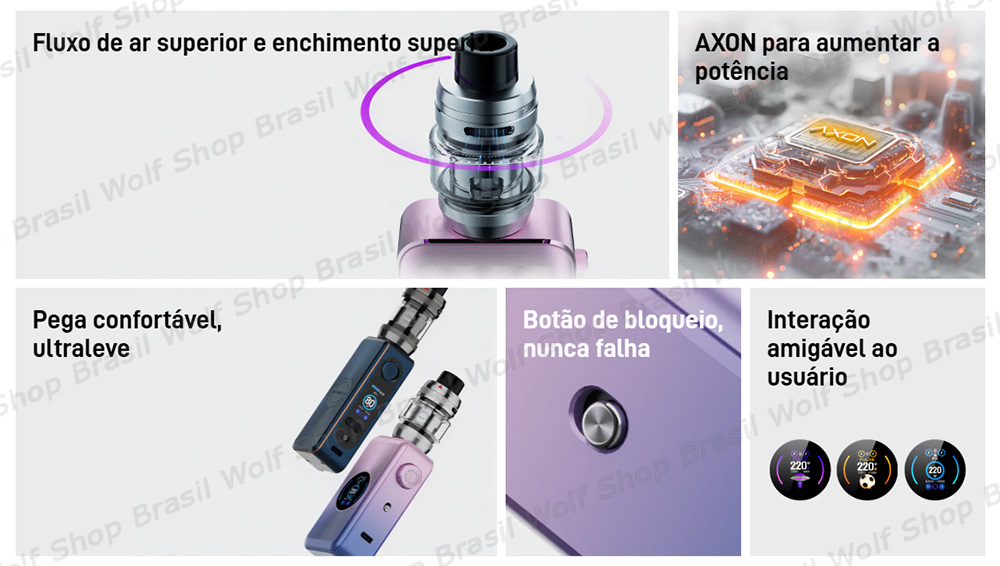 Features do Vaporizador Vaporesso GEN MAX na Wolf Shop