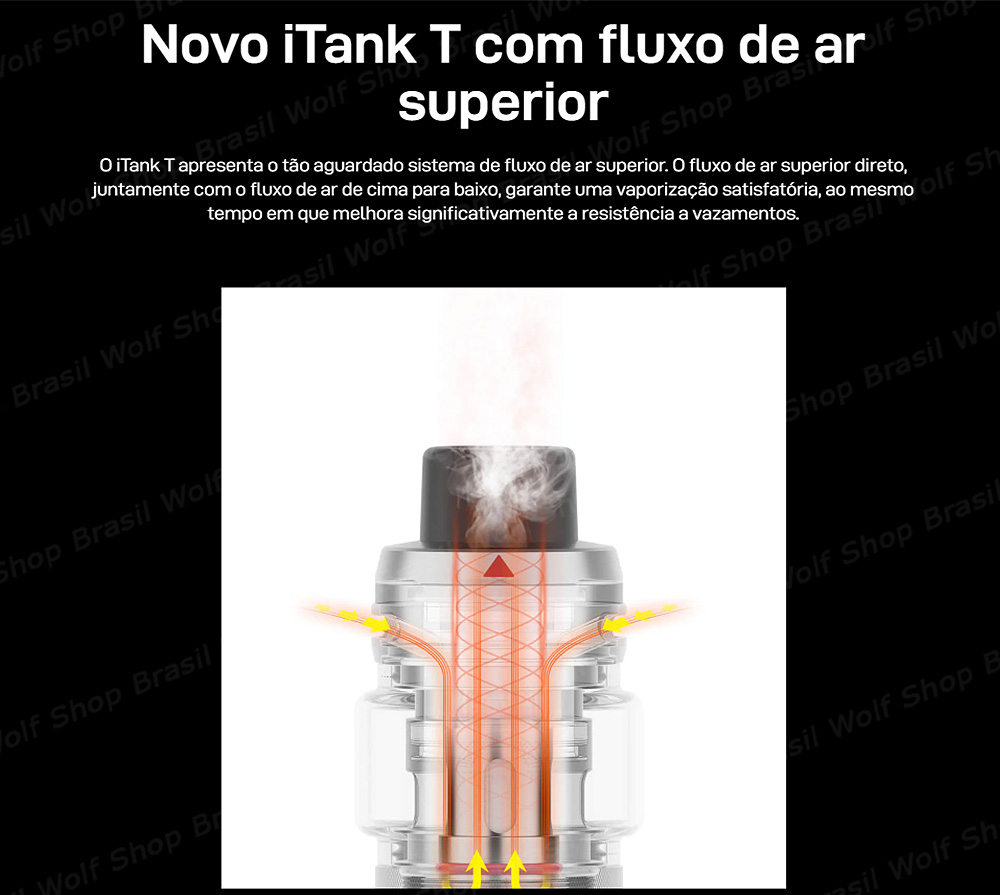 Novo tanque iTank-T Vape Vaporesso GEN MAX na Wolf Shop