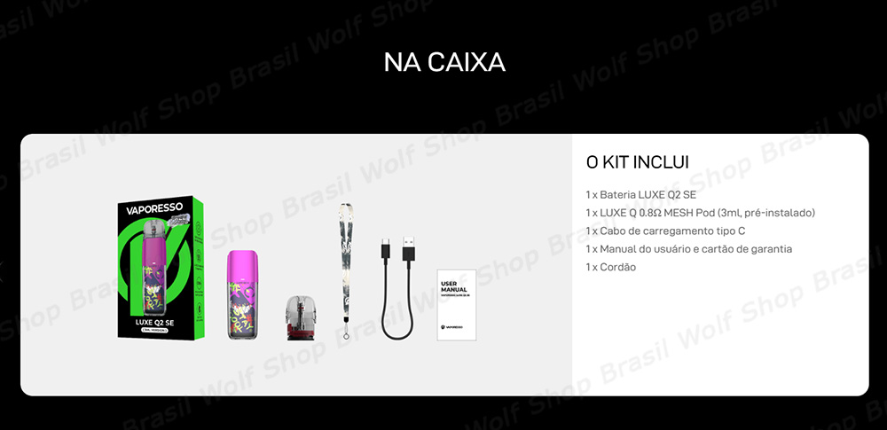 Caixa Pod System Vaporesso XROS Luxe Q2 SE na Wolf Shop