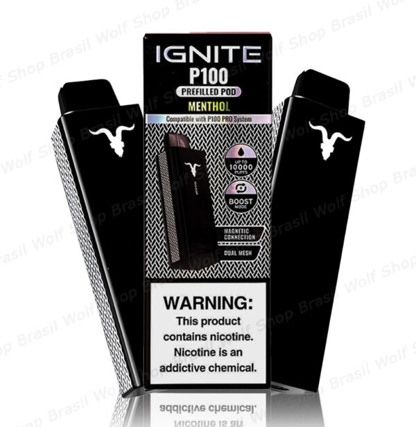 Principal Cartucho Refil Pod Descartável IGNITE P100 PRO na Wolf Shop